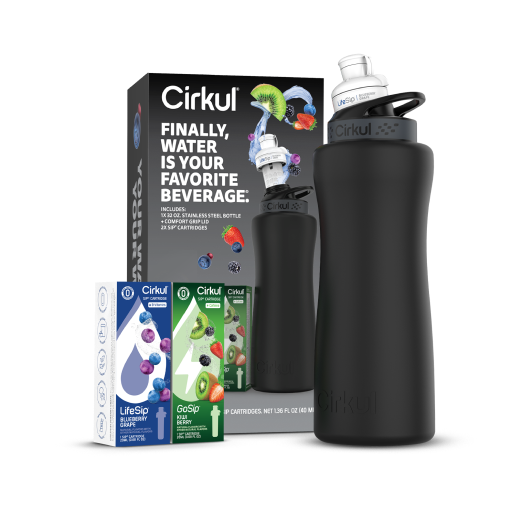 32oz. Matte Black Stainless Steel Bottle Starter Kit R8